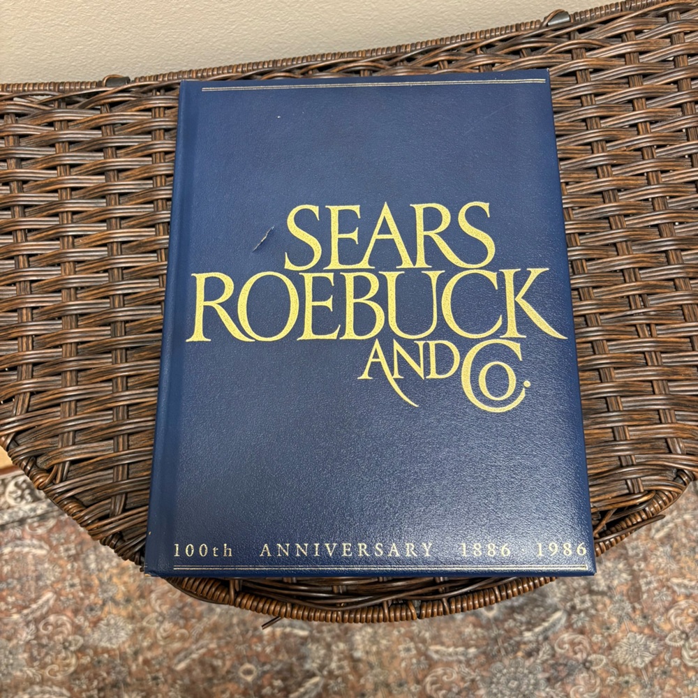 Sears Roebuck 100th Anniversary Leather-Look Book - Navy & Gold
